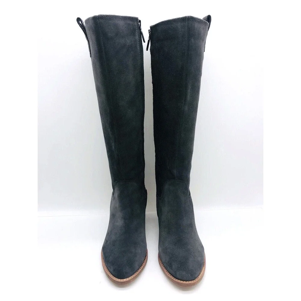 Aqua College Women's Natalya Waterproof Boots- Dark Grey Suede, US 8 / EUR 39 - Picture 2 of 9